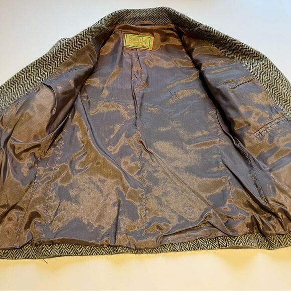 Women's Mallard's Point Herring Bone Wool Suit Jacket Grey/Cream Size 5/6 - Picture 5 of 8